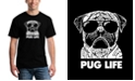 LA Pop Art Men's Pug Life Word Art T-shirt